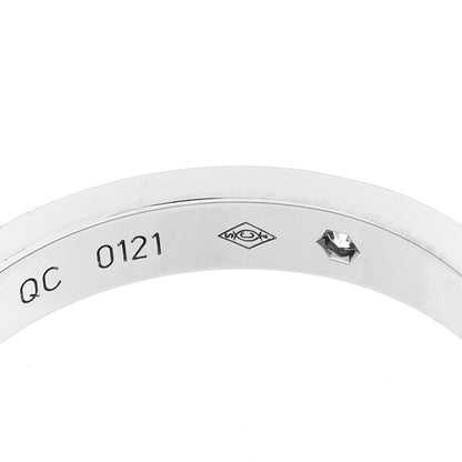 Cartier Platinum Diamond 3mm C De Cartier Wedding Band Ring 56 7.5 6 of 6