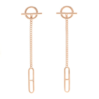 Hermes 18K Rose Gold Echappee Earrings 1 of 5