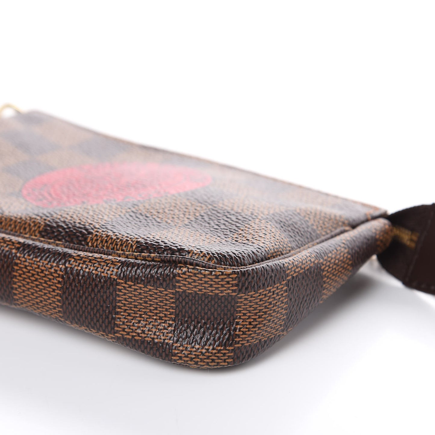 Damier Ebene Complice Trunks and Bags Mini Pochette Accessories Red