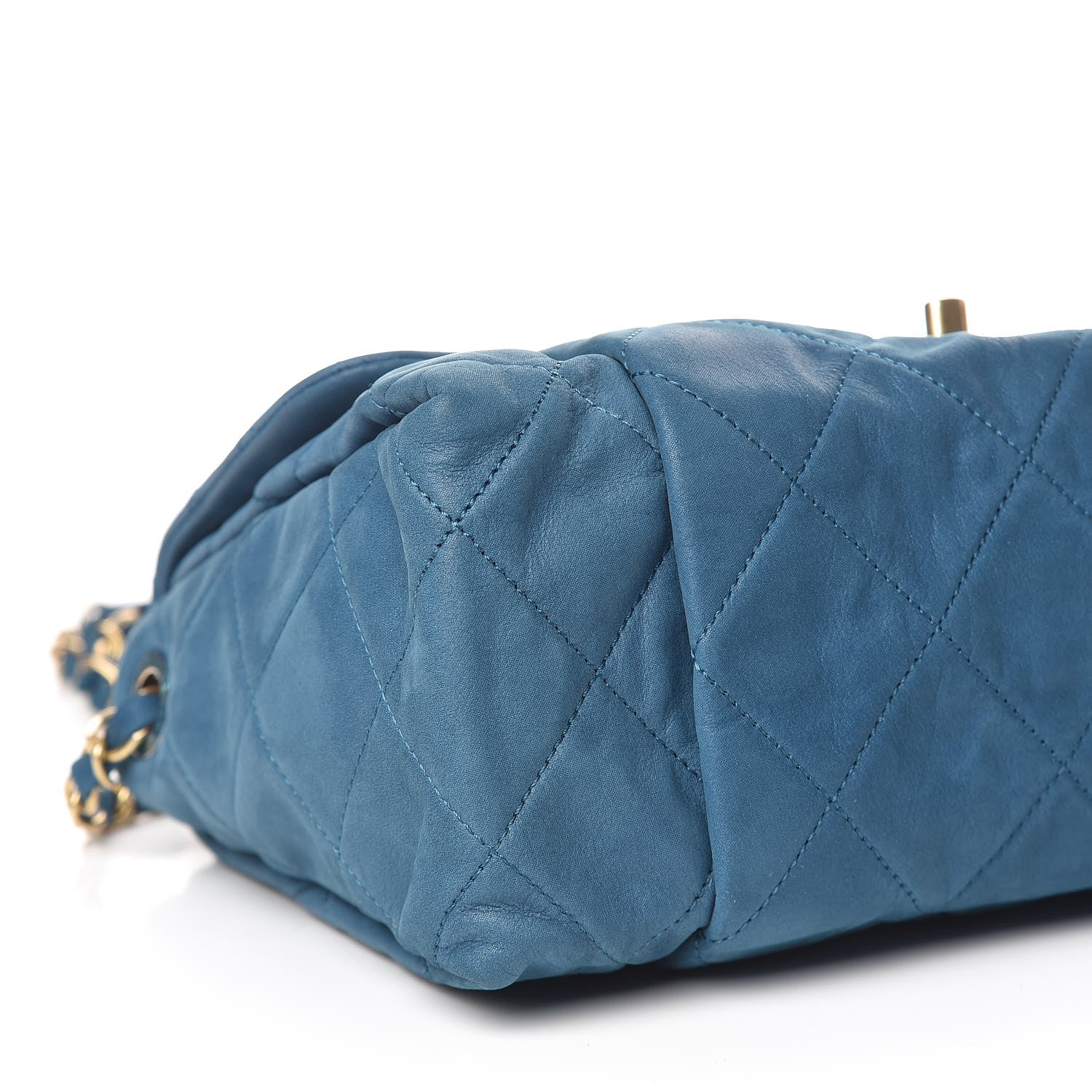 Chanel Iridescent Calfskin Large Chic Quilt Flap Dark Blue 9 of 12