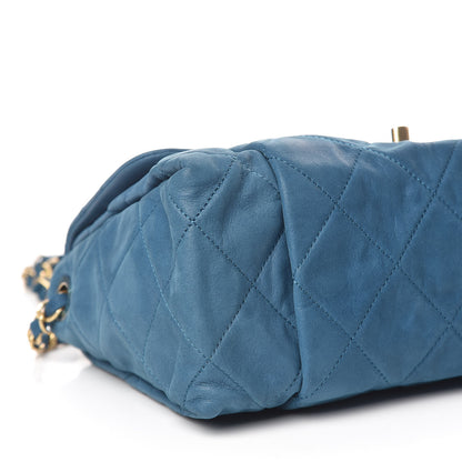 Chanel Iridescent Calfskin Large Chic Quilt Flap Dark Blue 9 of 12