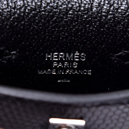 Hermes Lizard Mini Kelly Twilly Bag Charm Black 4 of 6