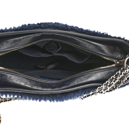 Chanel Shearling Medium Gabrielle Hobo Navy 5 of 10