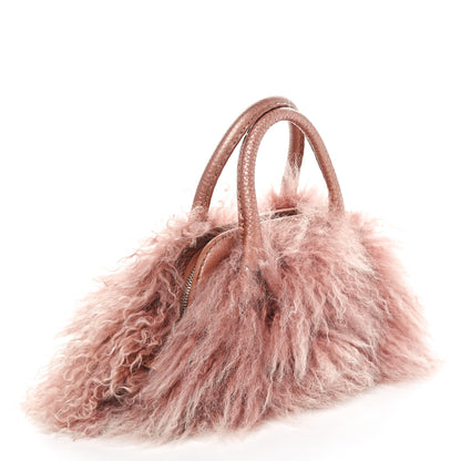 Fendi Monogolian Lamb Cuoio Romano Selleria Frame Bag Cipria 2 of 9