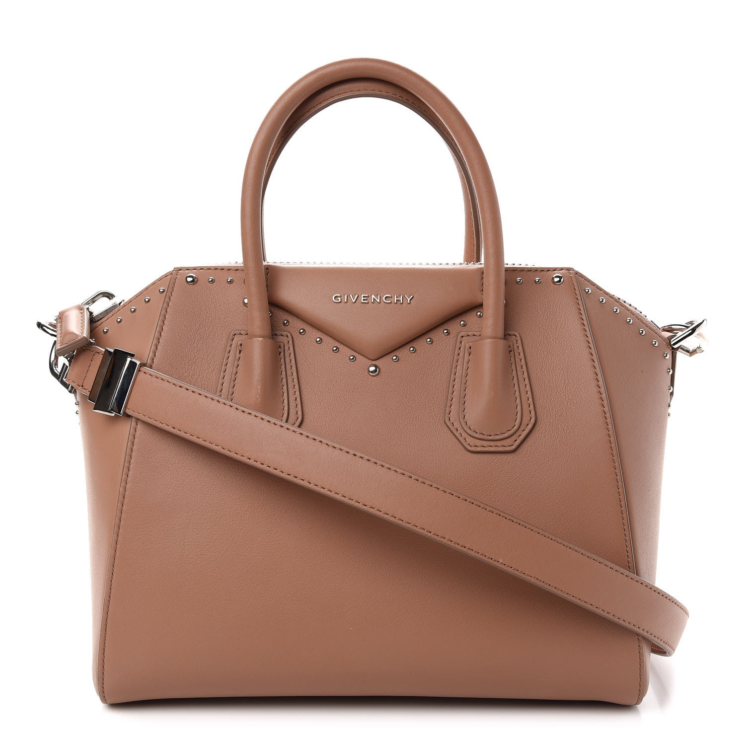 Givenchy Calfskin Small Studded Antigona Old Pink 1 of 10