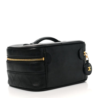 Chanel Lambskin Vanity Cosmetic Case Black 3 of 10