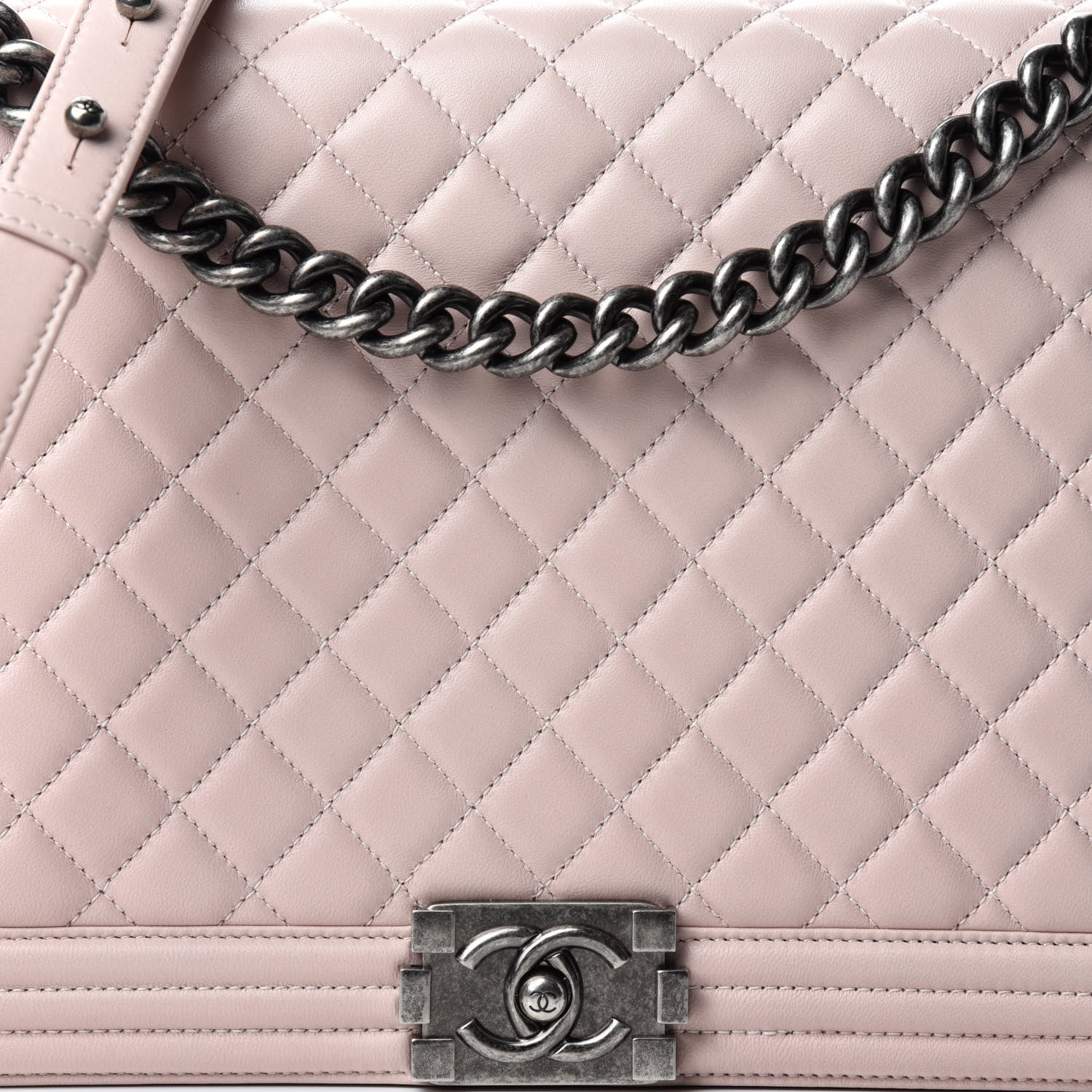 Chanel Lambskin Quilted Large Boy Flap Pink 12 of 13