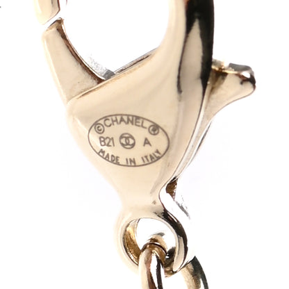 Chanel Pearl Logo Necklace Gold 6 of 7