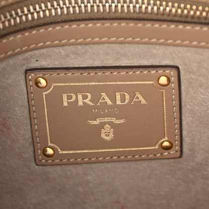 Prada City Calf Hand Stitched Bag Caramel 6 of 8