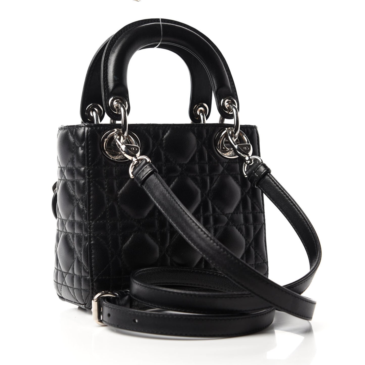 Lambskin Cannage Mini Lady Dior Black