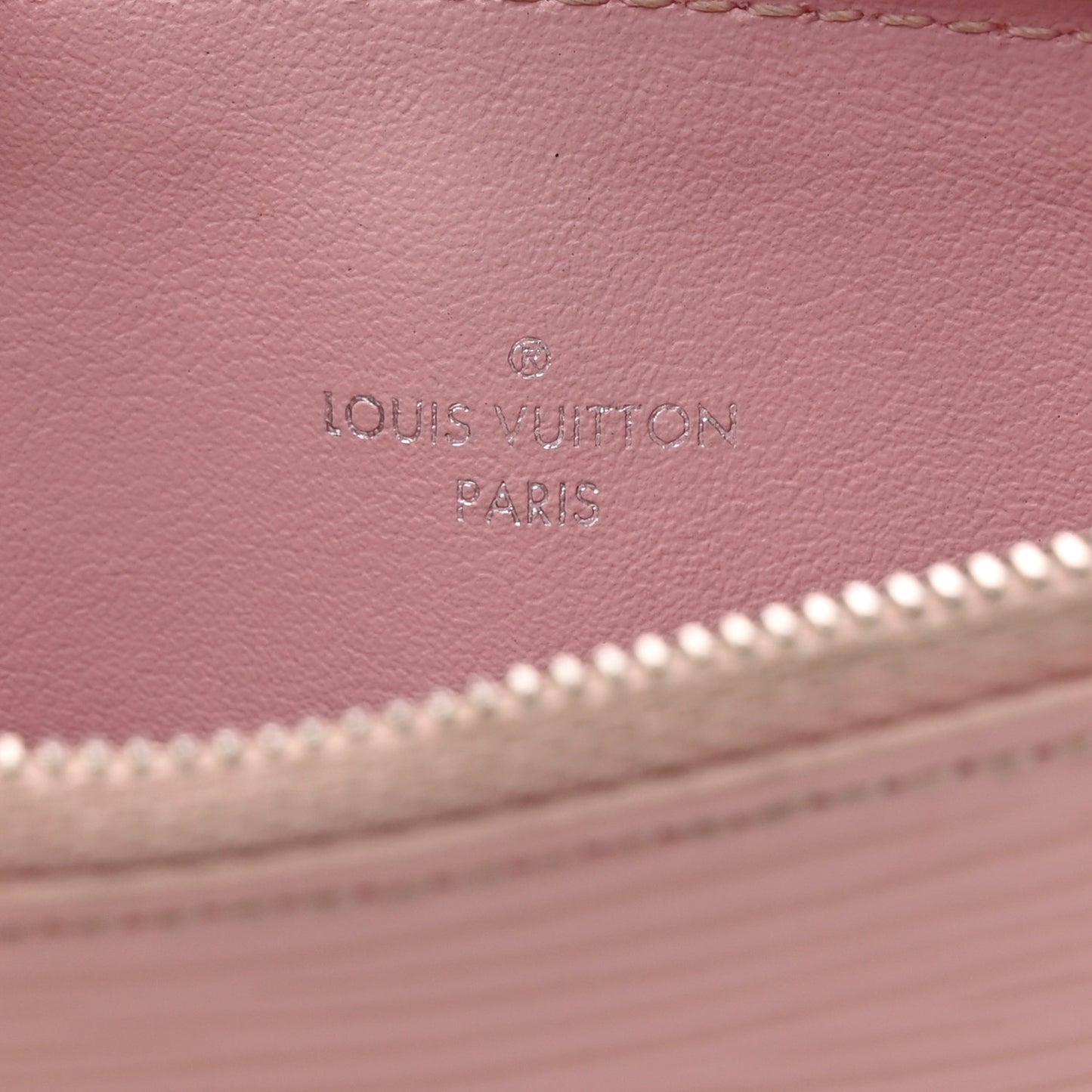 Epi Felicie Chain Wallet Zippered Insert Rose Ballerine