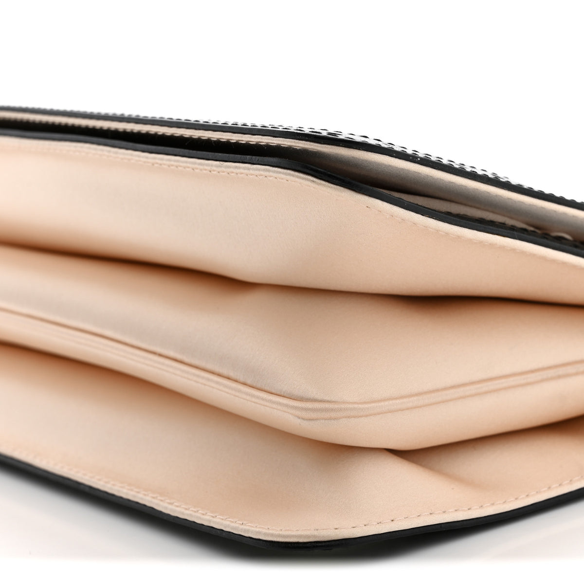 Patent Calfskin D Trick Shoulder Bag Black White