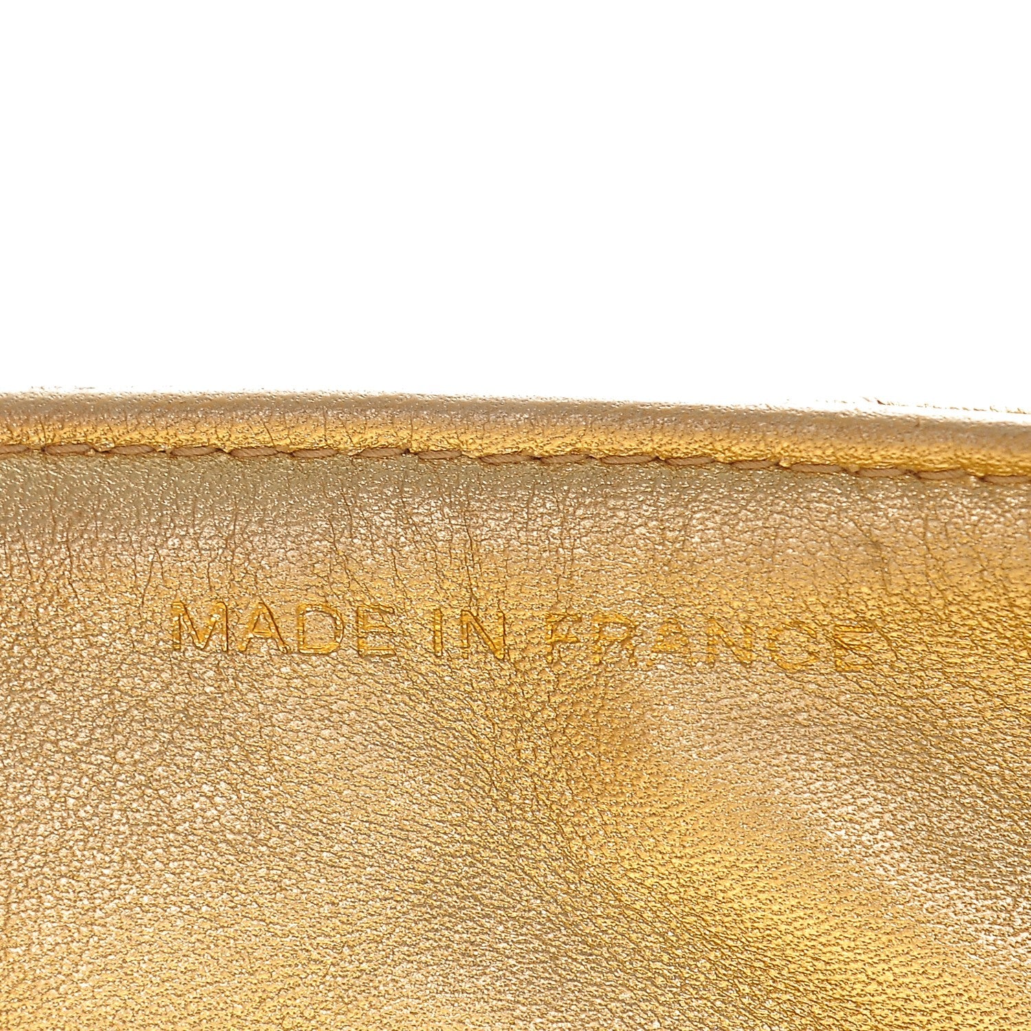 Chanel Metallic Lambskin Quilted Double Pocket Shoulder Bag Gold 7 of 8