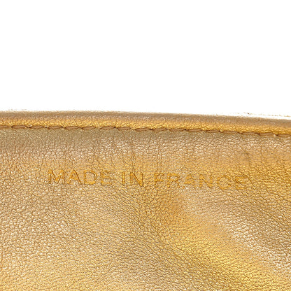 Chanel Metallic Lambskin Quilted Double Pocket Shoulder Bag Gold 7 of 8