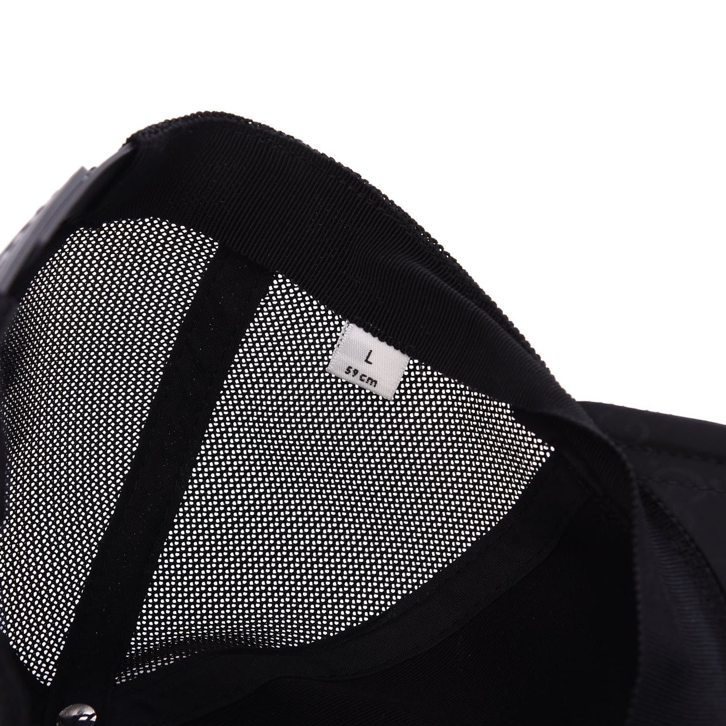 Nylon Monogram Baseball Hat L Black