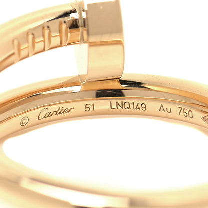 Cartier 18K Yellow Gold Juste Un Clou Ring 51 5.75 8 of 10