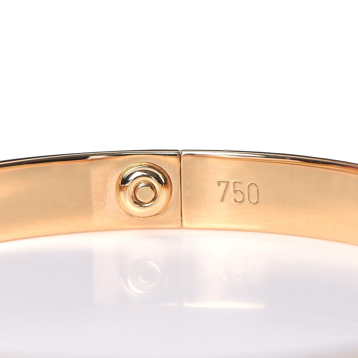 Cartier 18K Yellow Gold 4 Diamond LOVE Bracelet 17 5 of 7