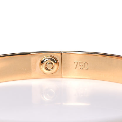 Cartier 18K Yellow Gold 4 Diamond LOVE Bracelet 17 5 of 7