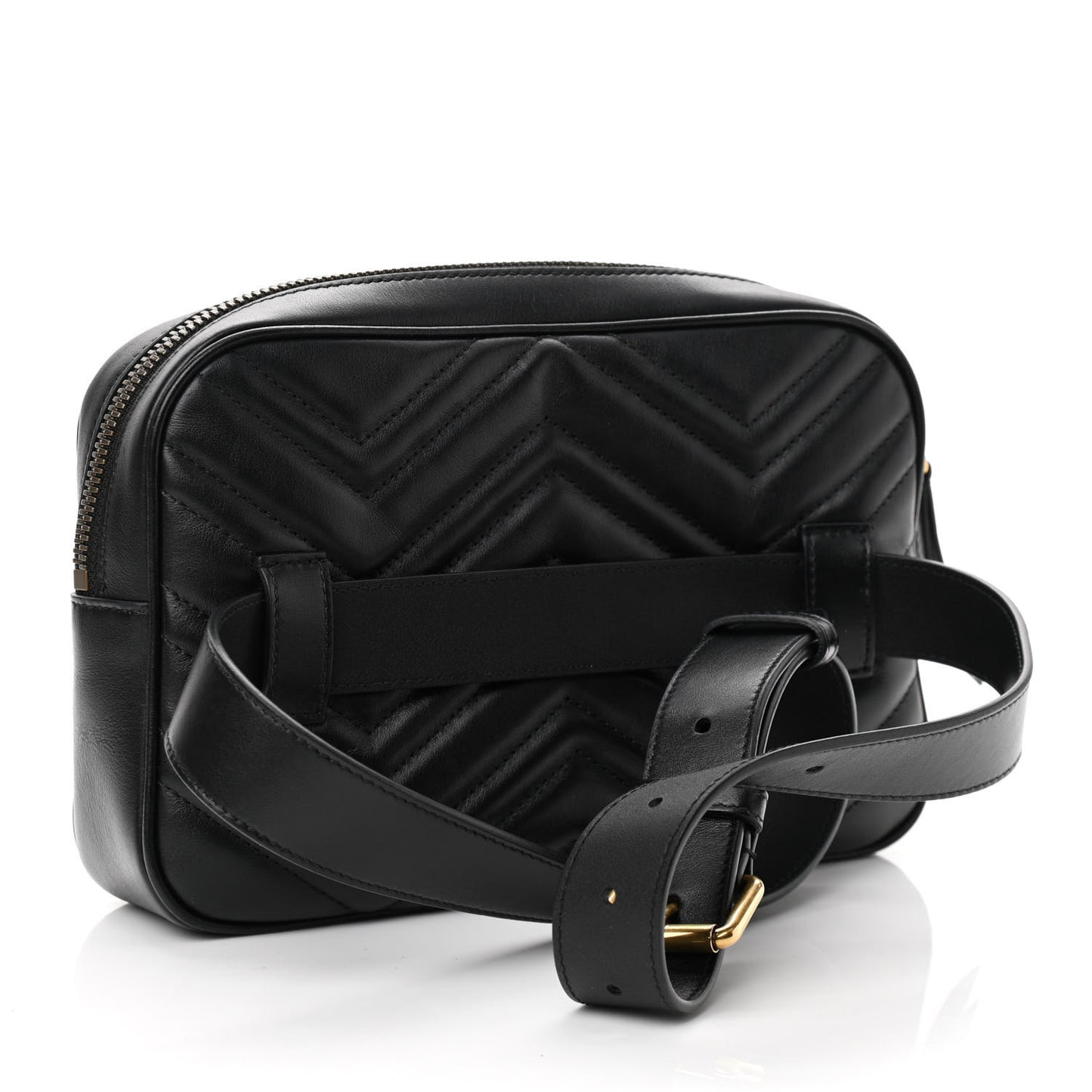 Calfskin Matelasse Mens GG Marmont Belt Bag 90 36 Black