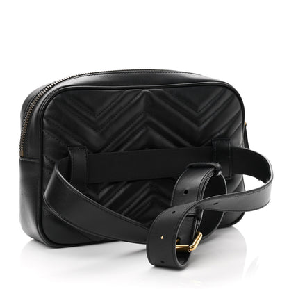 Gucci Calfskin Matelasse Mens GG Marmont Belt Bag 90 36 Black 3 of 11