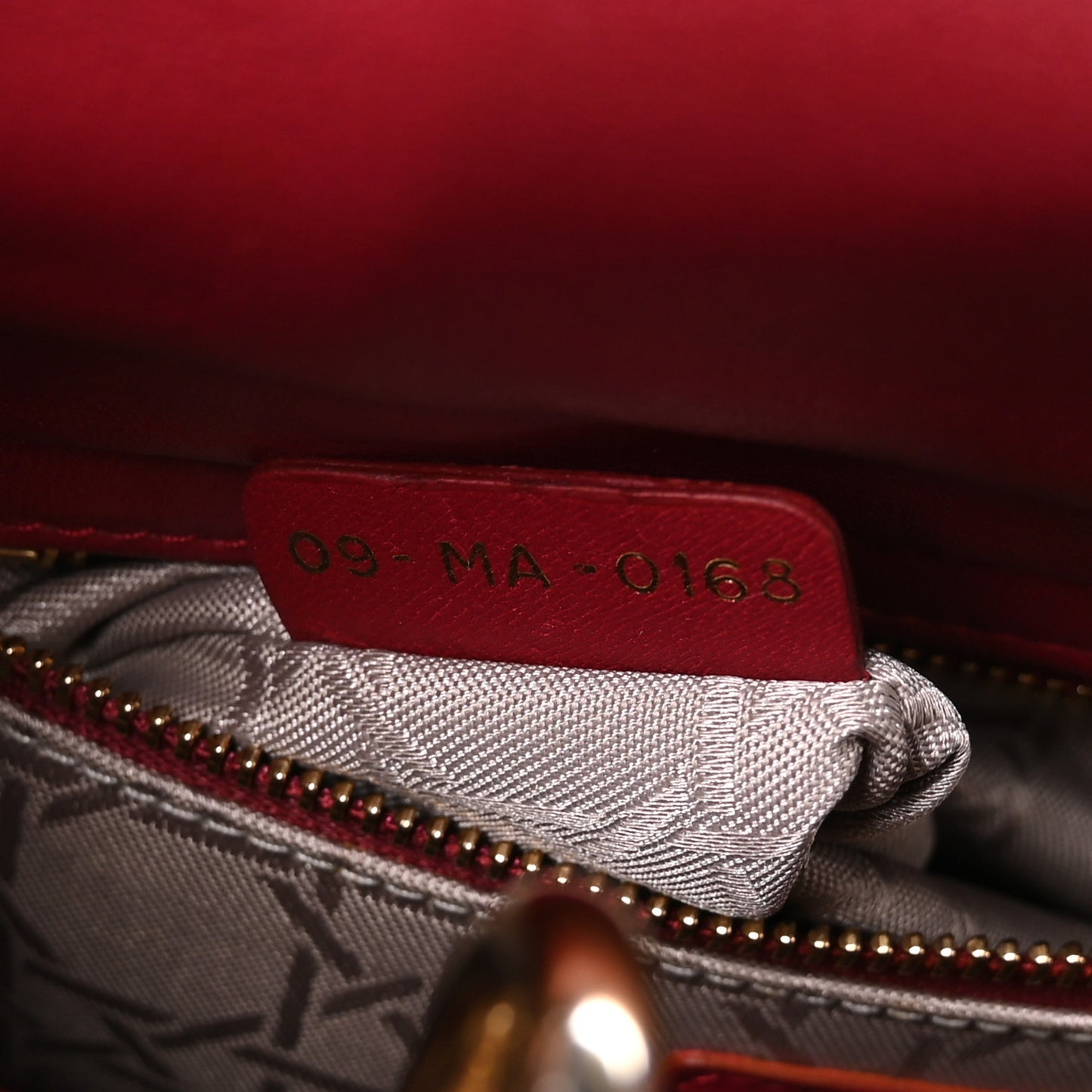 Lambskin Cannage Small My ABCDior Lady Dior Red