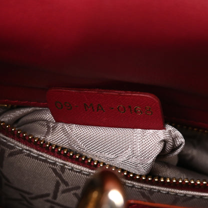 Christian Dior Lambskin Cannage Small My ABCDior Lady Dior Red 7 of 10