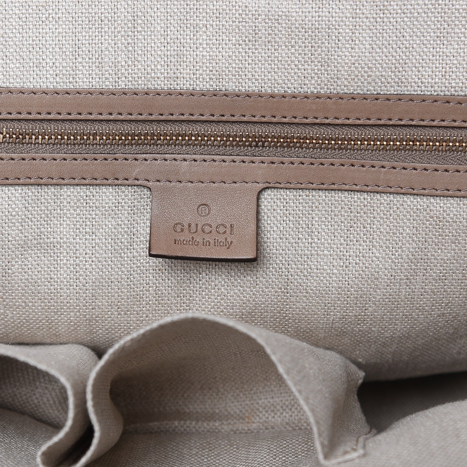 Gucci Calfskin Handmade Large Top Handle Bag Taupe 6 of 24