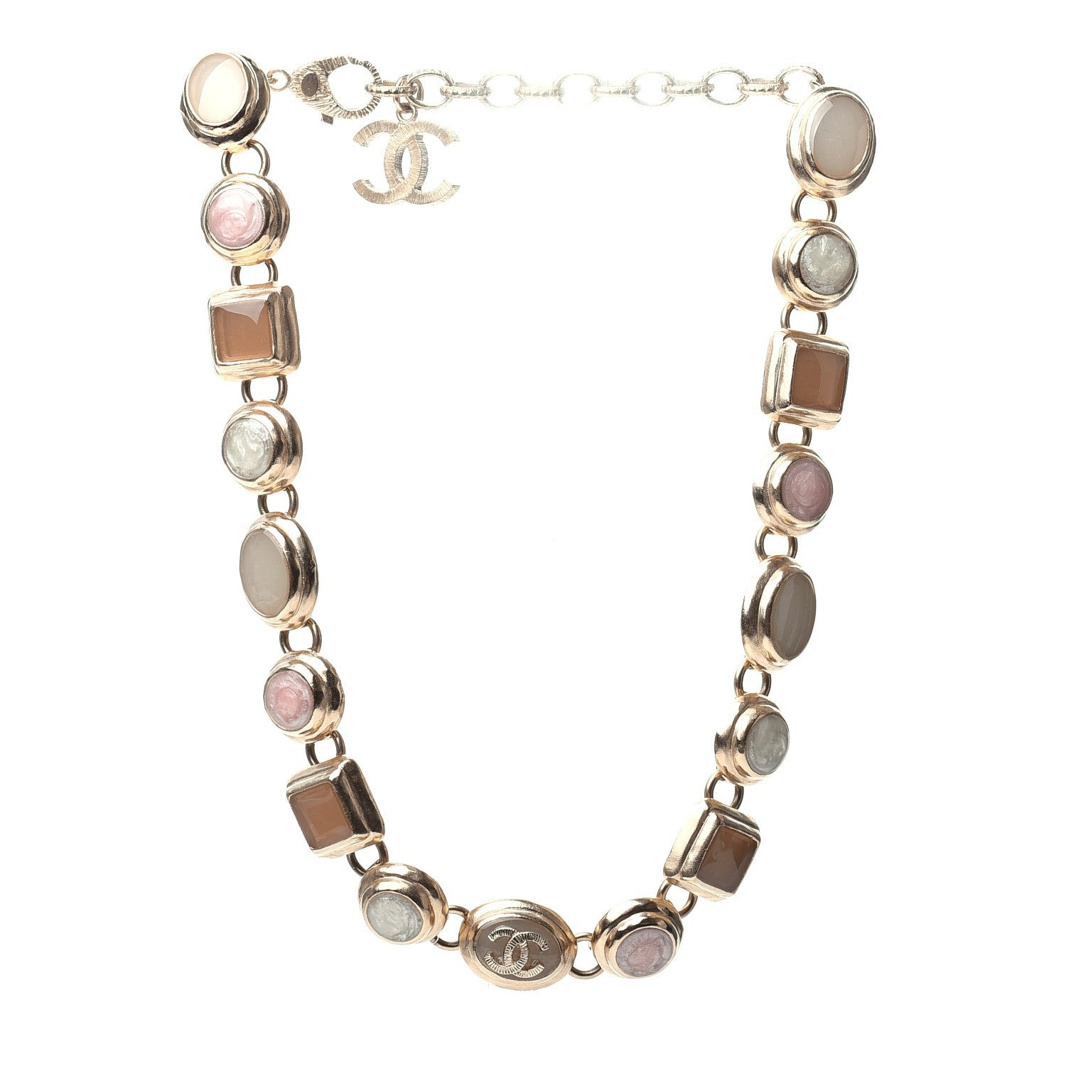 Chanel Stones CC Necklace Gold 3 of 6