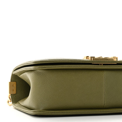 Chanel Caviar Quilted Medium Boy Flap Khaki 9 of 11