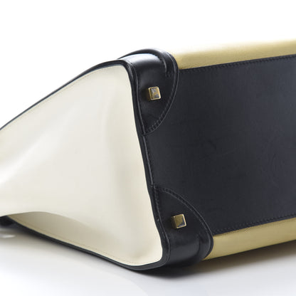 Celine Velluto Calfskin Mini Tri-Color Luggage Vanilla 9 of 11