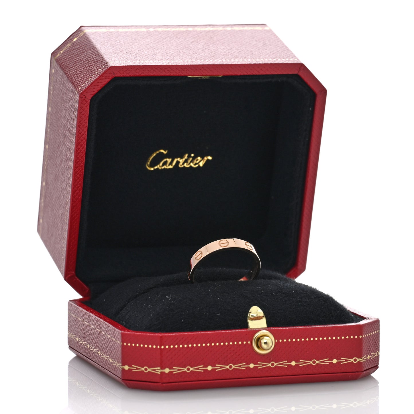 18K Pink Gold 3.5mm LOVE Wedding Band Ring 58 8.5