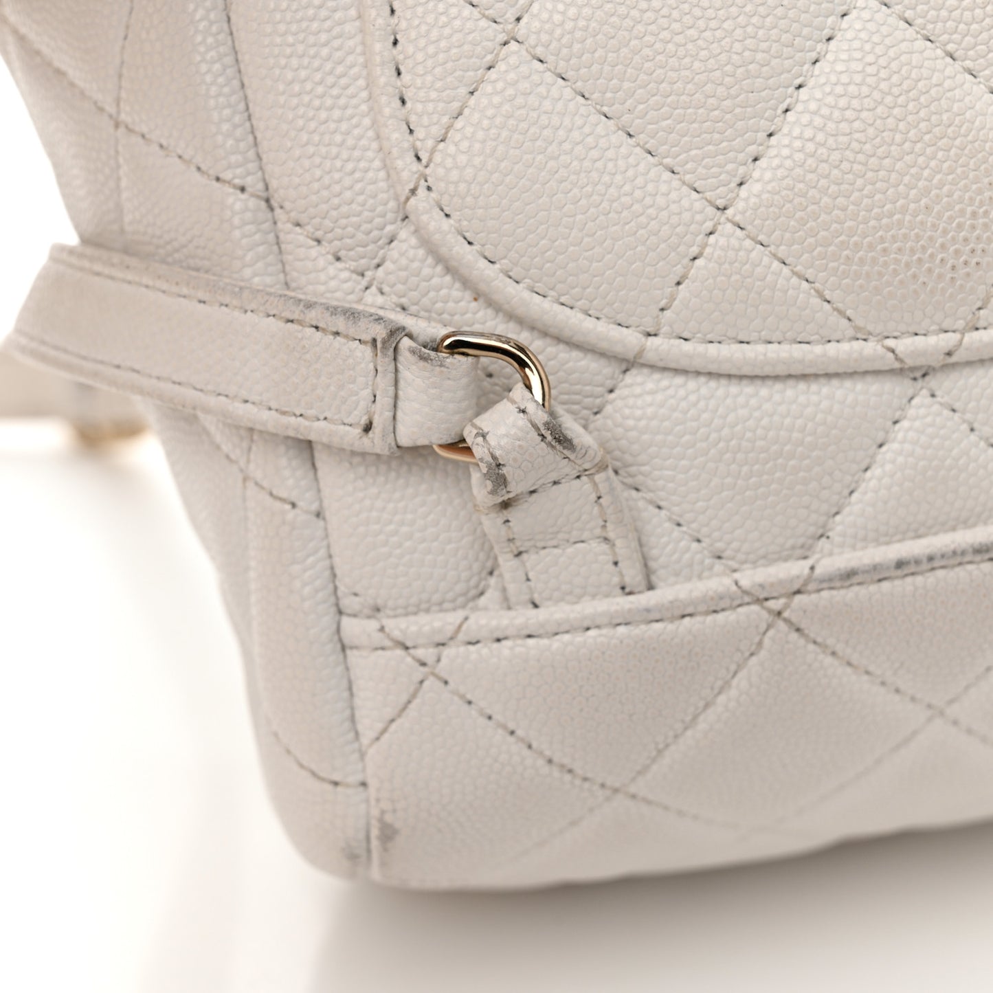 Caviar Quilted Mini Urban Spirit Backpack White