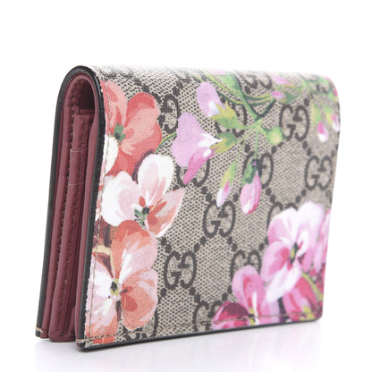 Gucci GG Supreme Monogram Blooms Card Case Beige Multicolor Dry Rose 3 of 10
