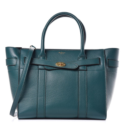 Mulberry Classic Grain Small Bayswater Zip Tote Ocean Green 1 of 9