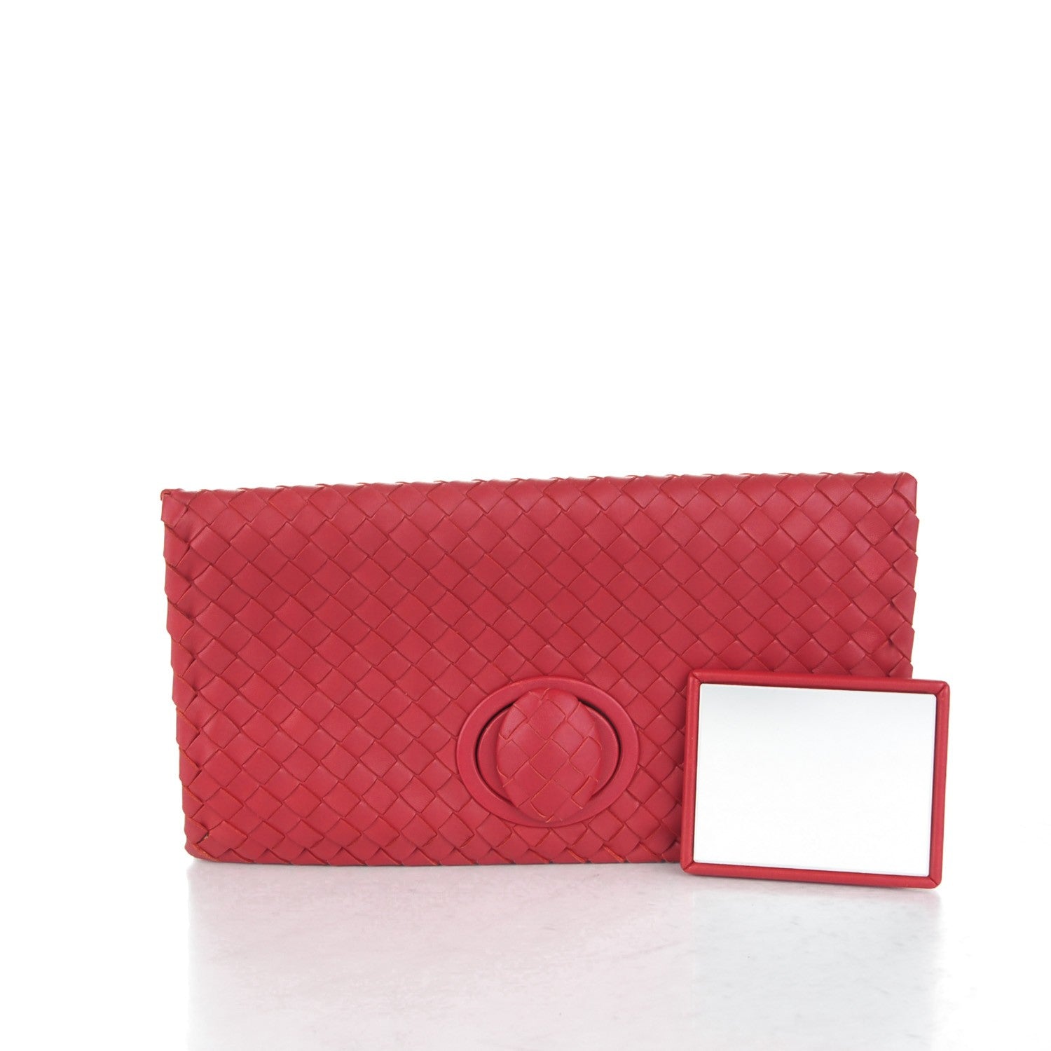 Bottega Veneta Nappa Intrecciato Turnlock Clutch Blood 5 of 10
