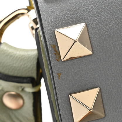 Valentino Garavani Nappa Watercolor Rockstud Wristlet Clutch Rose Green Yellow Sky 10 of 13