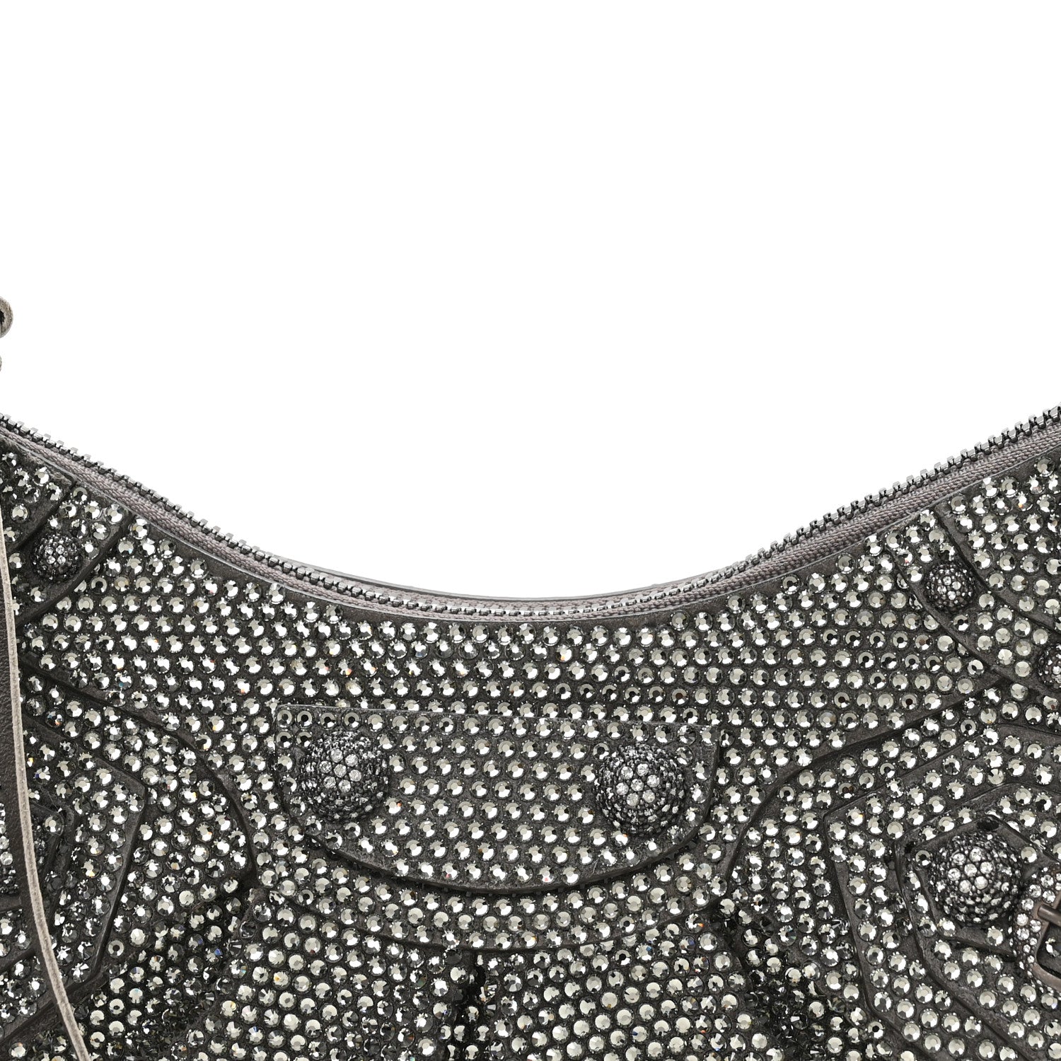 Balenciaga Rhinestone Encrusted Le Cagole Shoulder Bag XS Silver 9 of 11