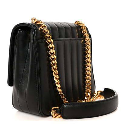 Saint Laurent Lambskin Matelasse Monogram Medium Vicky Chain Bag Black 3 of 12