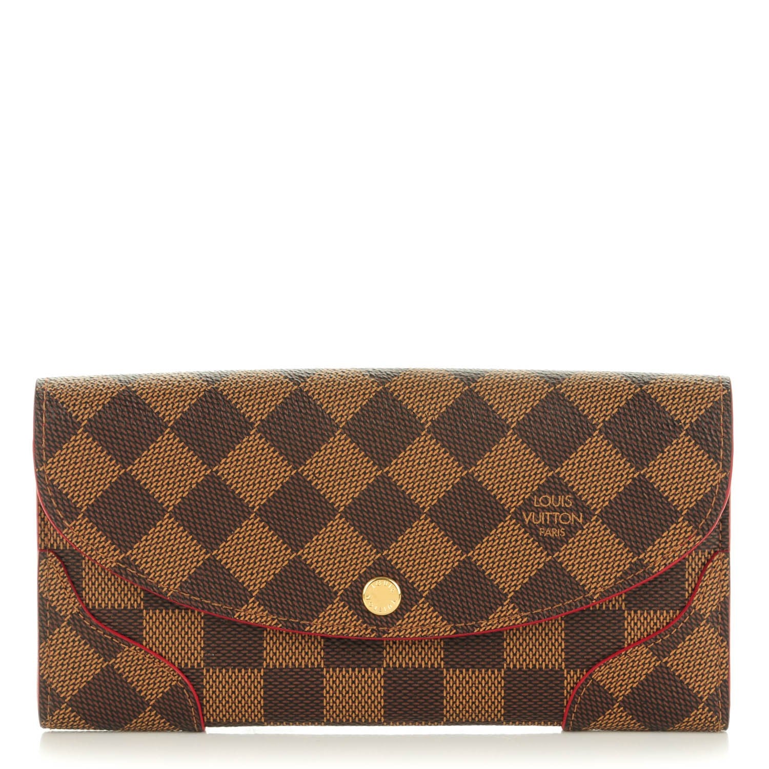 Louis Vuitton Damier Ebene Caissa Wallet Cherry 1 of 7