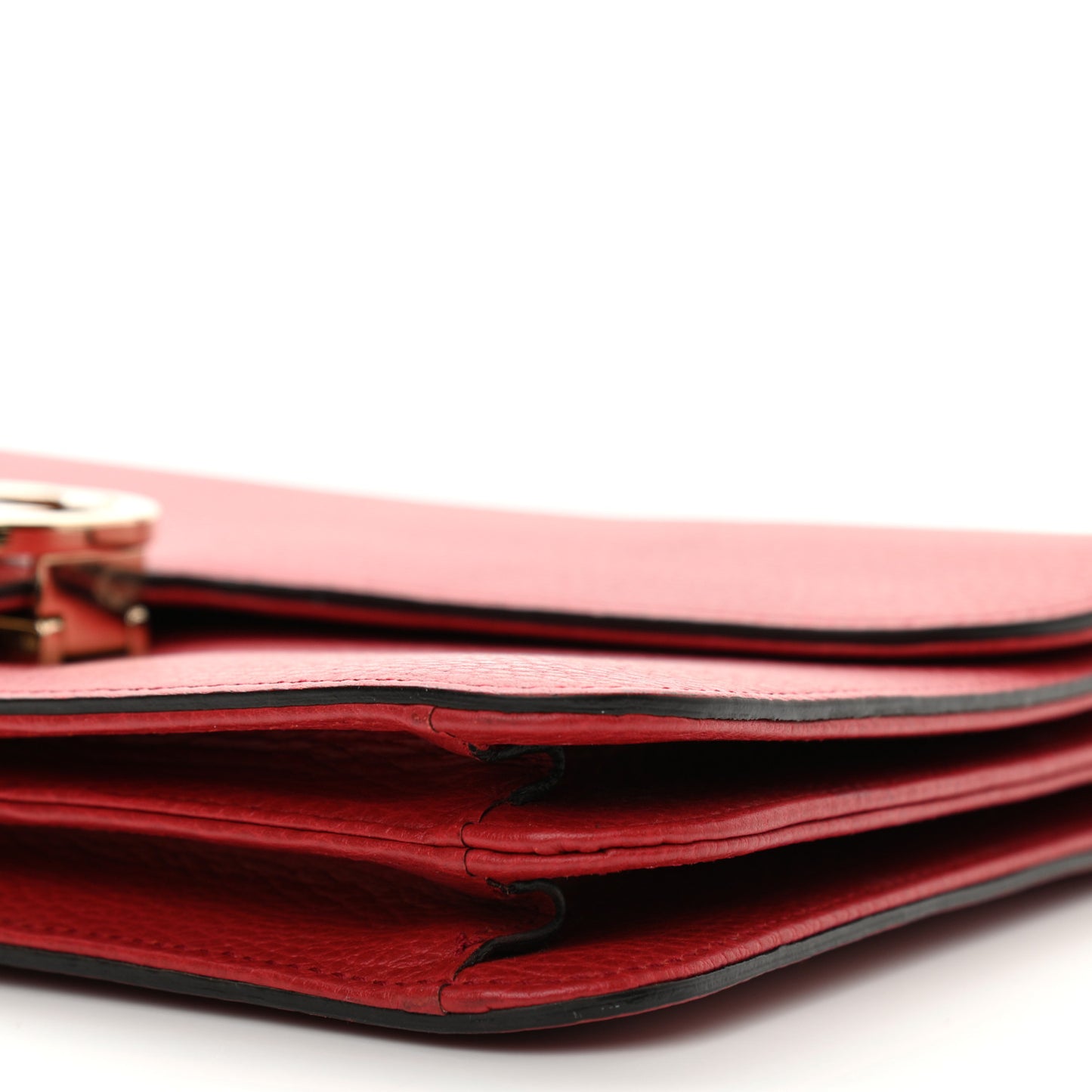 Dollar Calfskin Interlocking G Shoulder Bag Red