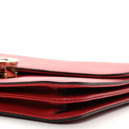 Gucci Dollar Calfskin Interlocking G Shoulder Bag Red 10 of 10