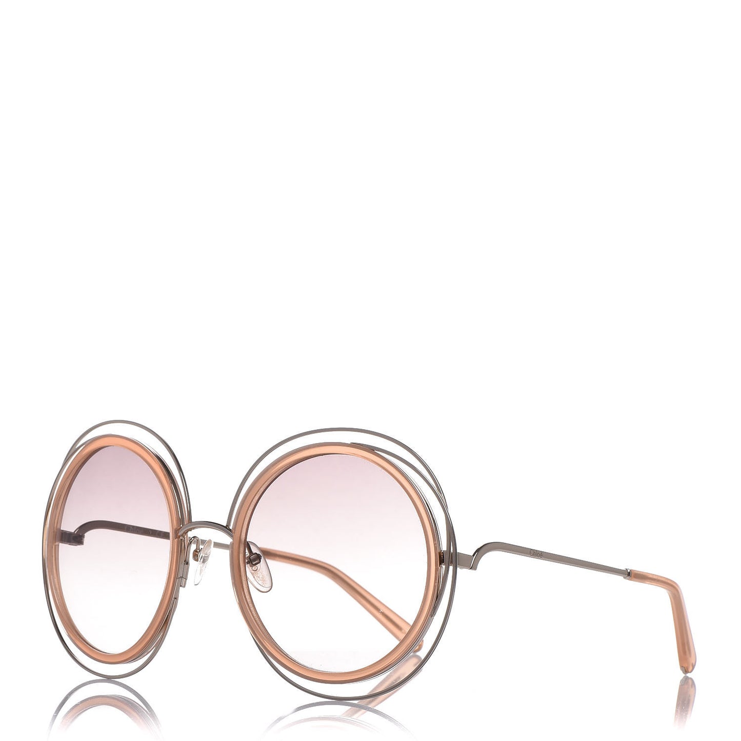 Oversized Round Carlina Sunglasses CE120S Peach Pink