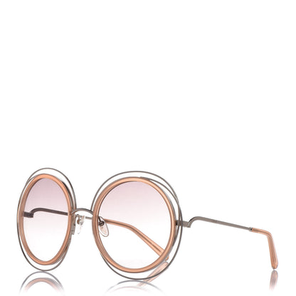 Chloe Oversized Round Carlina Sunglasses CE120S Peach Pink 1 of 8