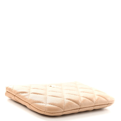Chanel Caviar Quilted Small Cosmetic Case Beige 4 of 7