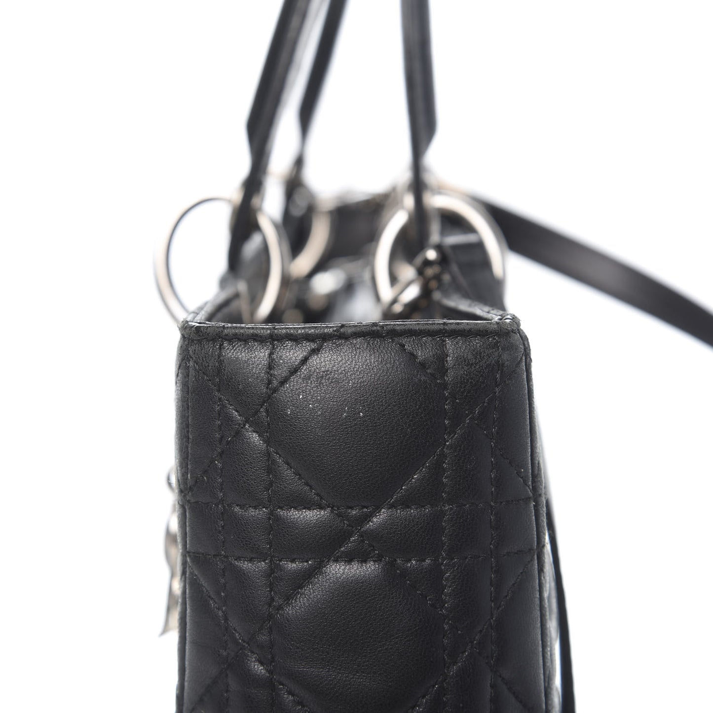 Lambskin Cannage Large Lady Dior Black