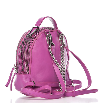 Versace Calfskin Palazzo Crystal Medusa Backpack Pink 3 of 10