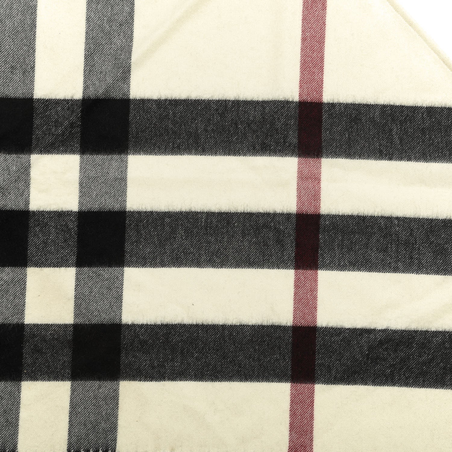 Burberry Cashmere Giant House Check Cape Scarf White 3 of 4