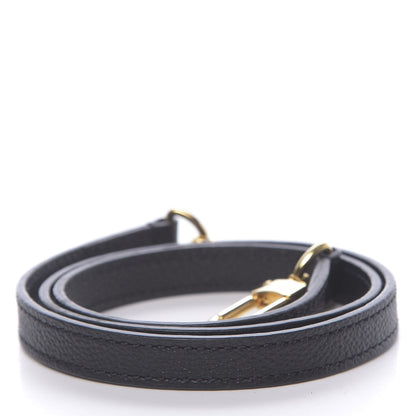 Louis Vuitton Calfskin 12mm Adjustable Shoulder Strap Black 2 of 4