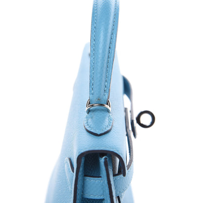 Hermes Epsom Mini Kelly Sellier 20 Bleu Du Nord 23 of 28