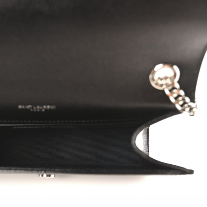 Saint Laurent Grain De Poudre Small Monogram Kate Satchel Black 5 of 12